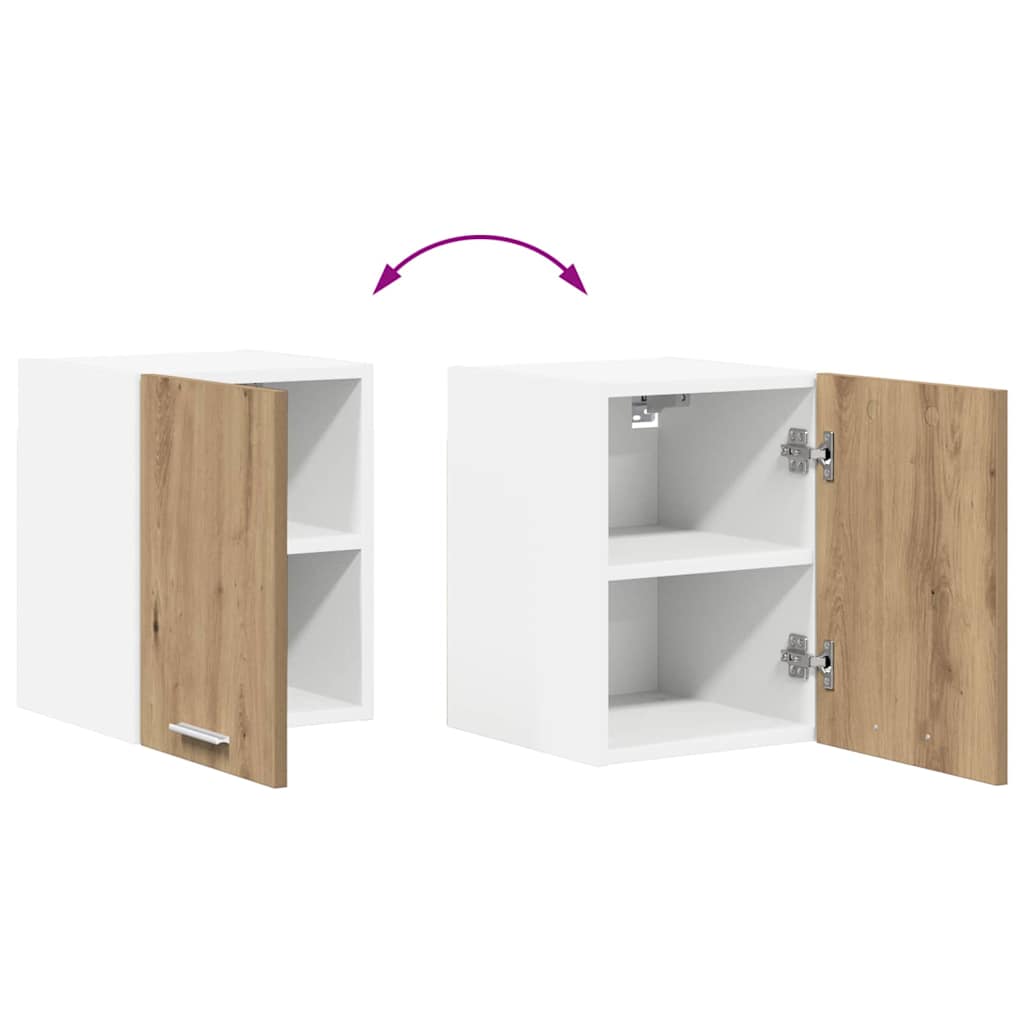 Wall Mounted Cabinet 2 Pcs Artisan Oak & White 30 X 31 X 40 Cm