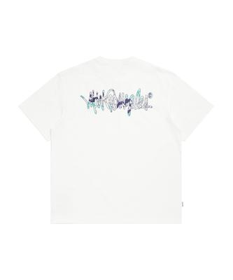 Pattern Next Sign Logo Short Sleeve T-Shirt - White