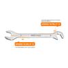Uxcell Super-Thin Open End Wrench 5mm-11mm Metric Double Open-End Wrench with 15°and 75° Angled for Auto Repairs Home Projects