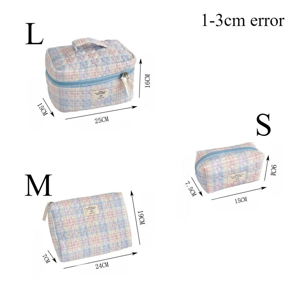 Flower Contrast Color Female Bow Cosmetic Bags Large Capacity Sweet Bow Women's Makeup Case Heart Quilting Clutch Handbags