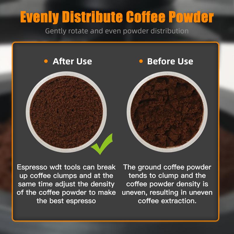 ALIKISSCAFE WDT Tools Espresso Stirrer Needle Distributor Magnetic 51mm 54mm 58mm Adjustable Depth Barista Tool Coffee Accessory