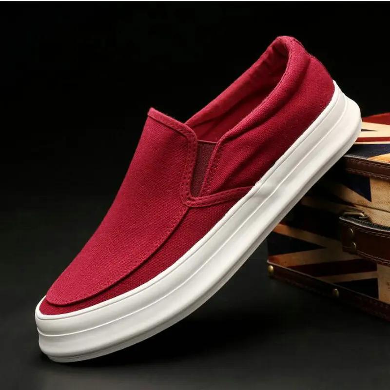 Men's Flat Loafers Driving Lazy Slip on Canvas Shoes Men Breathable Casual Driving Shoes Chaussure Femme Zapatillas Hombre