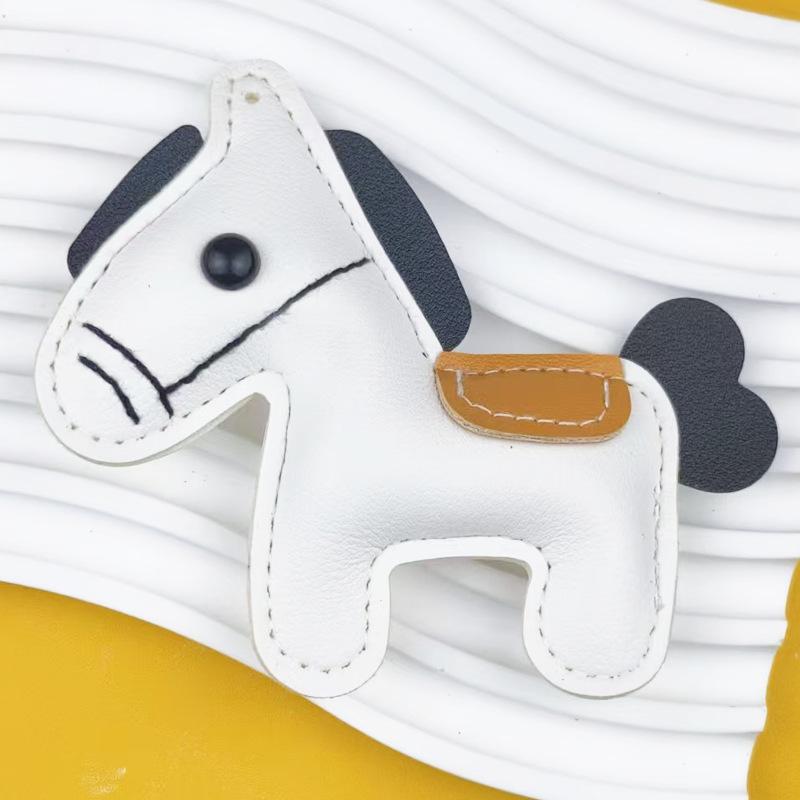 Year of the Horse, leather pony keychain pendant, simulated leather pony pendant, there will be money soon, trendy bag pendant.