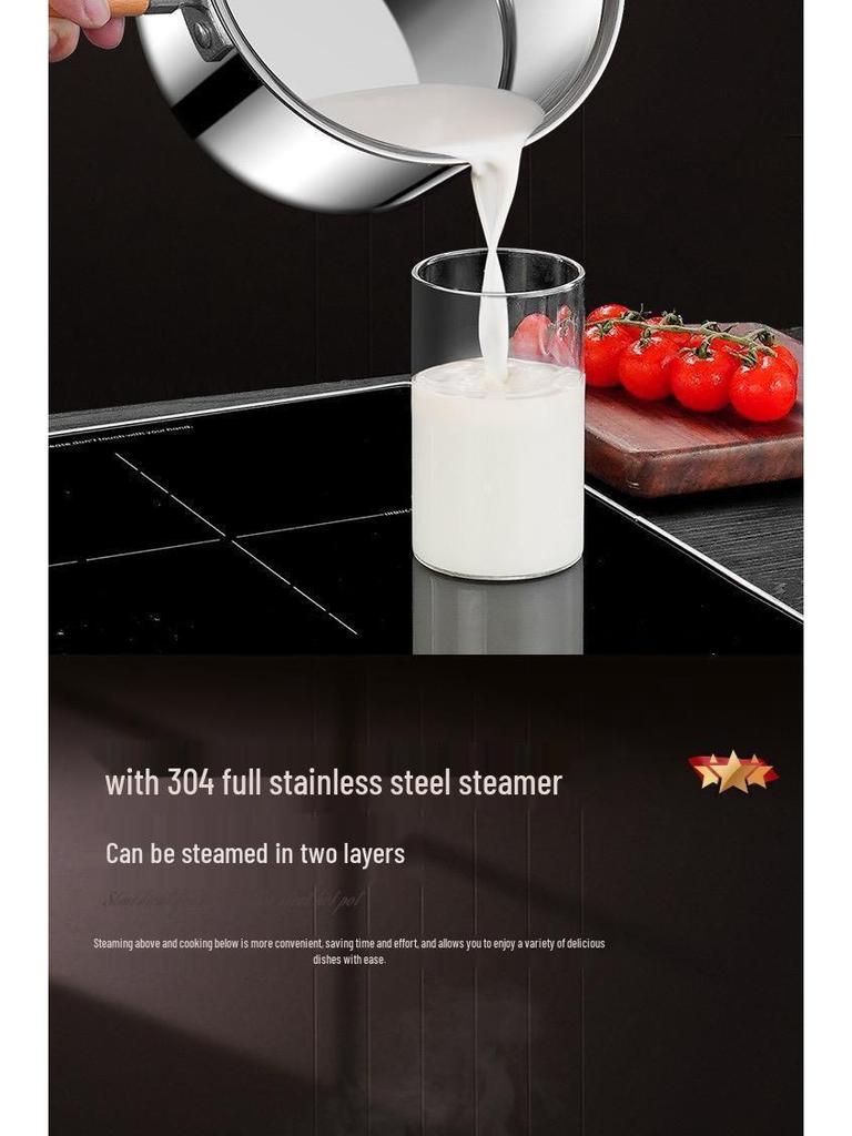 316 Stainless Steel Non-Stick Baby Food Pot with Steamer – Extra Thick All-in-One Cooking & Noodle Pot