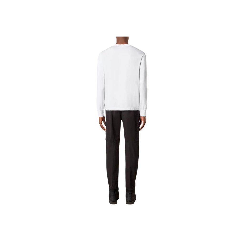 STONE ISLAND Slim Fit Logo Crew Neck Long Sleeve T-Shirt Men Tops K2S1521000-28S0013-V0001