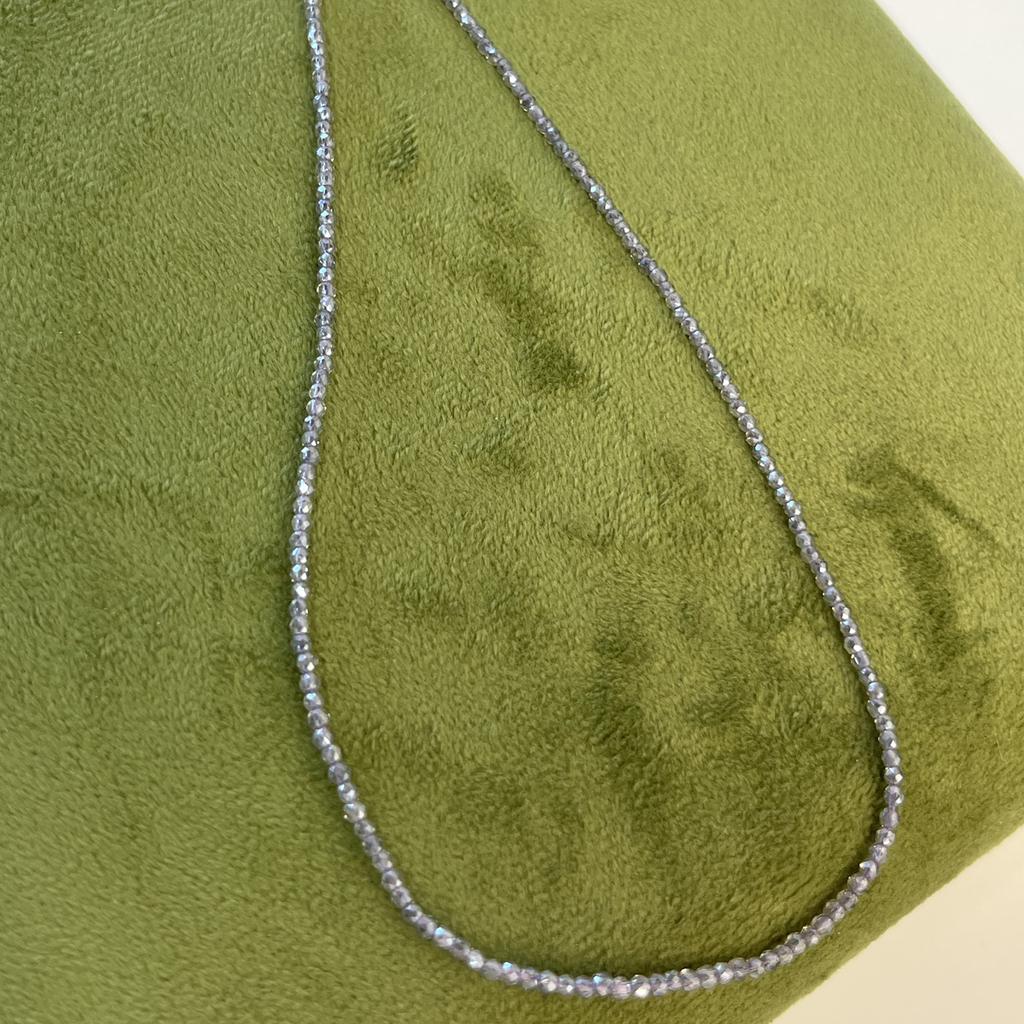 5String, Sparkling Lavender Gray Iridescent Plated Glass Beads 2mm/3mm, Dainty Loose Beads for DIY Minimalist Fairycore Bracelet Jewelry Making 38cm