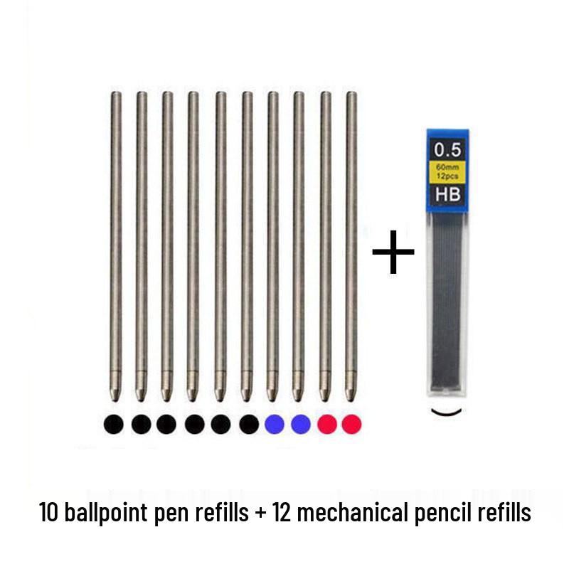 Black Technology Gravity-Sensing 4-in-1 Multifunctional Metal Pen: Ballpoint & Mechanical Pencil