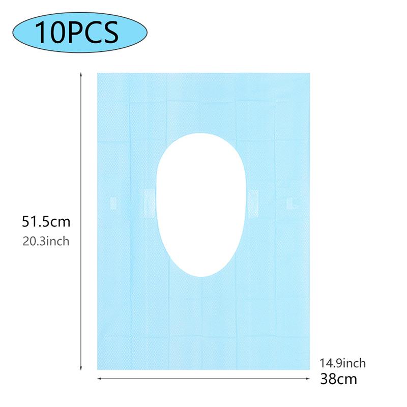 

10 шт. Одноразовые накладки на унитаз Водонепроницаемые Дорожные Гостиничные Для беременных Пожилых людей Разделитель грязи для унитаза С дозатором клея