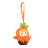 Cute Vinyl Fruit Doll Plush Keychain, Small Kawaii Stuffed Animal Pendant for Bag Backpack Purse, Soft Cartoon Key Ring Charm, Gift for Girls