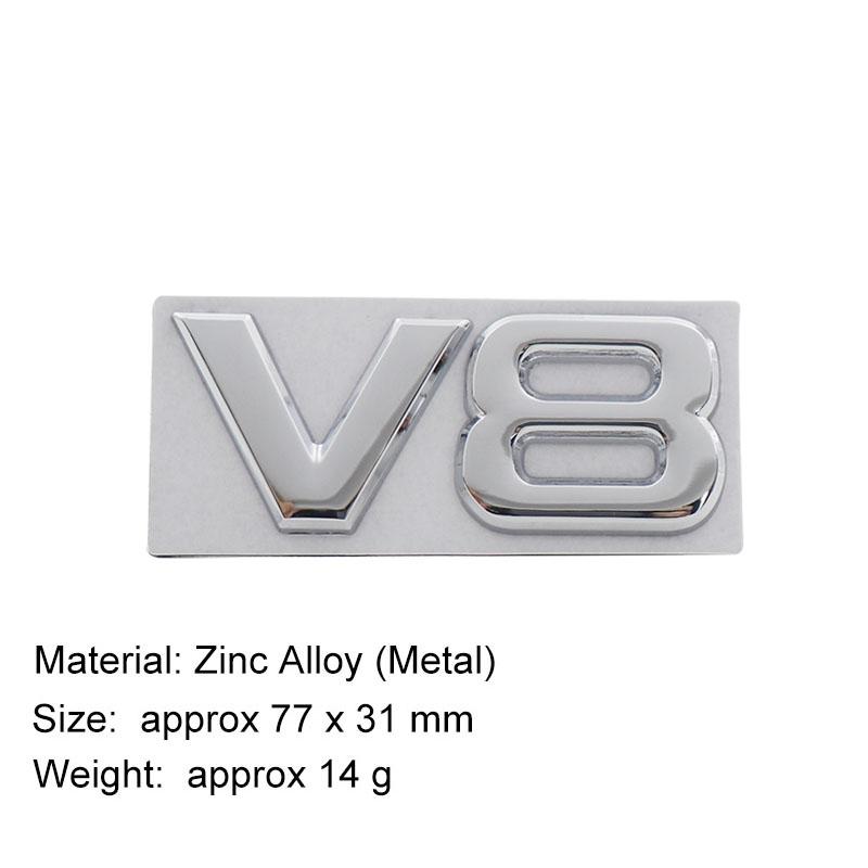 3D Car Styling V8 Logo Engine Displacement for Patrol S55 E500 W203 car Hood Fender trunk Rear Bonnet Nameplate Decal Emblem Badge Sticker