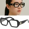 [Celine] Triomphe Eyeglass Frames CL50155F 001 Rectangular Black Bold Horn-rimmed Unique Fashion