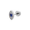 Light Luxury Zircon Heart Eyes Screw Earrings Stainless Steel Small Barbell Style Stud Ear Jewelry Party Gifts For Women Girls