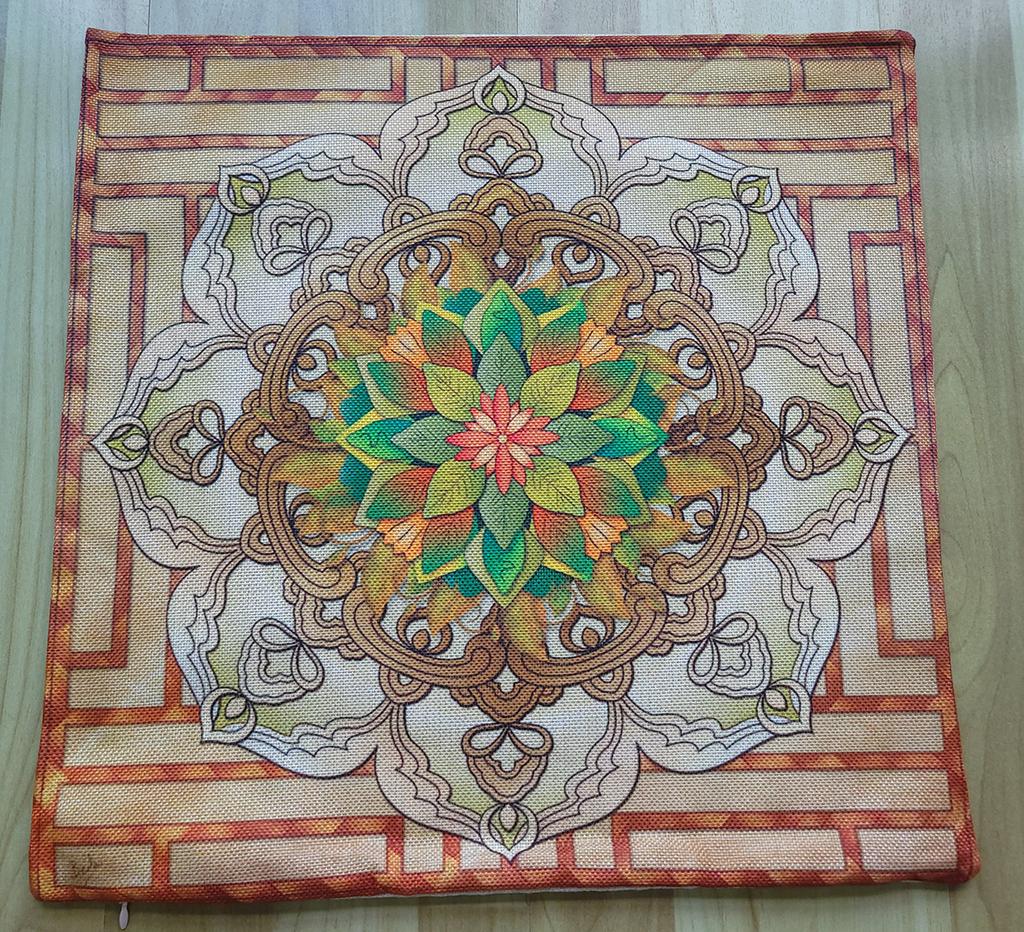 Special Sale Mandala Motif Bohemian Mediterranean Floral Plant Pattern Linen Home Decoration Pillow Case Sofa Cushion Cover Case