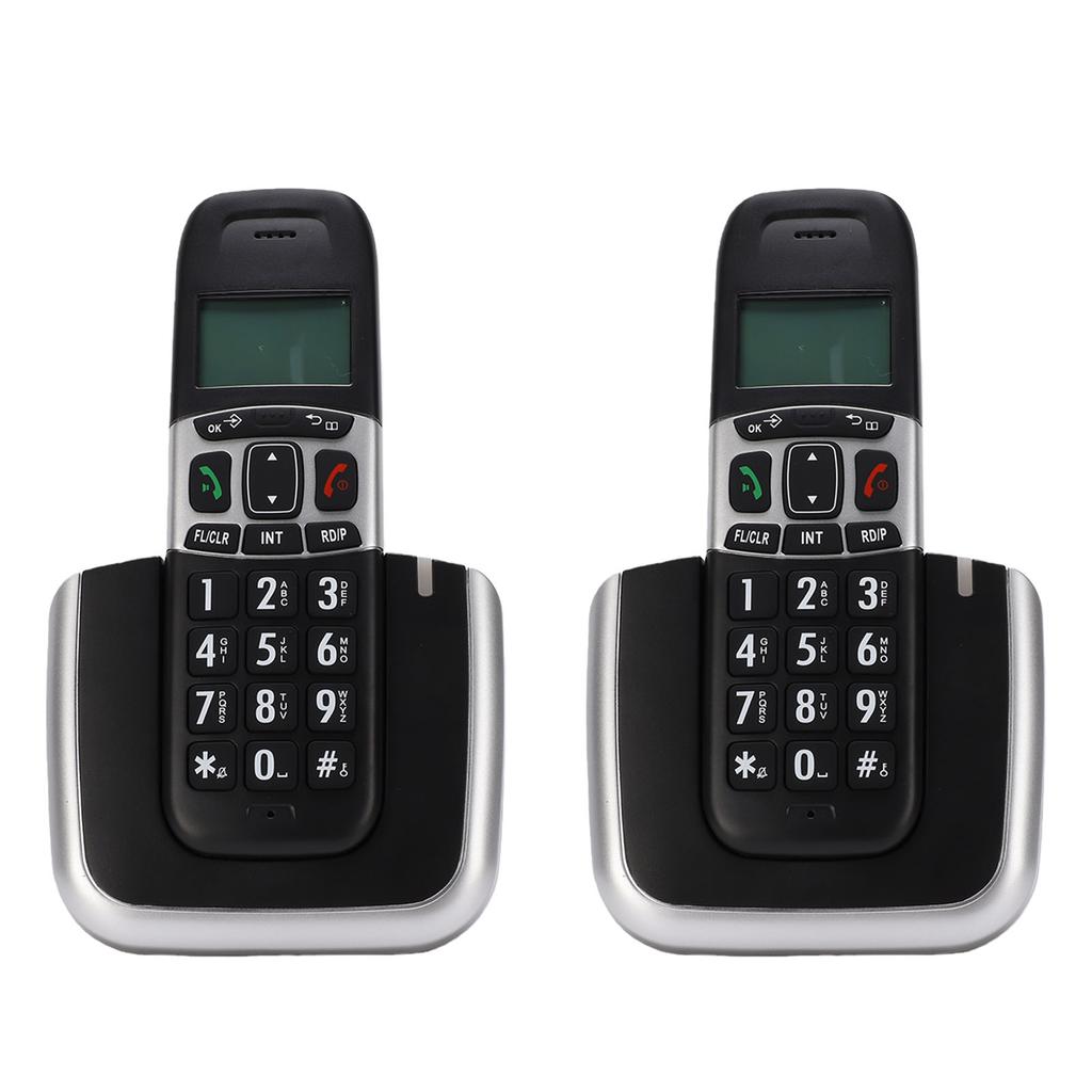 Schnurloses Telefon für Zuhause DECT6.0 Vollduplex-Freisprecheinrichtung 3-Wege-Gespräche 2 Mobilteile Schnurloses Telefon