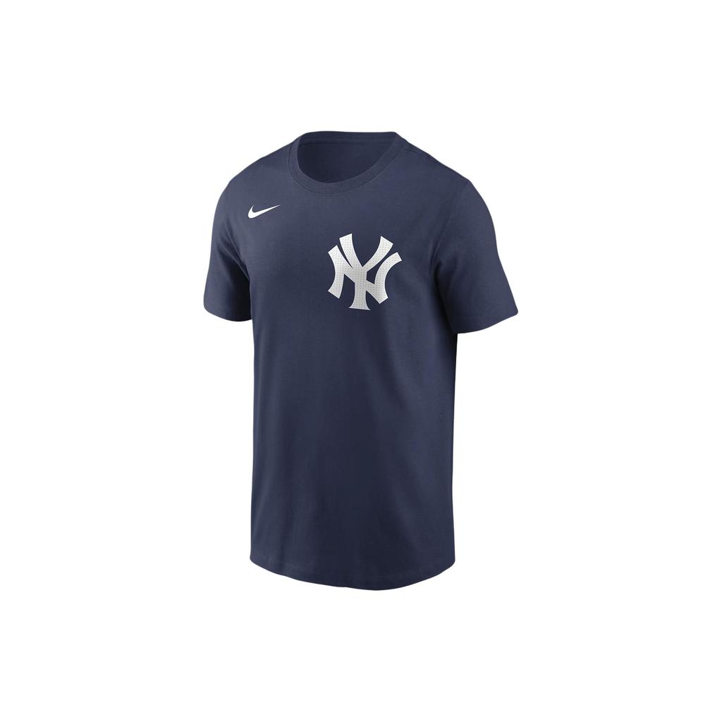 Nike Juan Soto New York Yankees Fuse Letter Number Print Ribbed Crew Neck Knit Short Sleeve T-Shirt Men Tops Navy-Blue N19944BNK9-29E