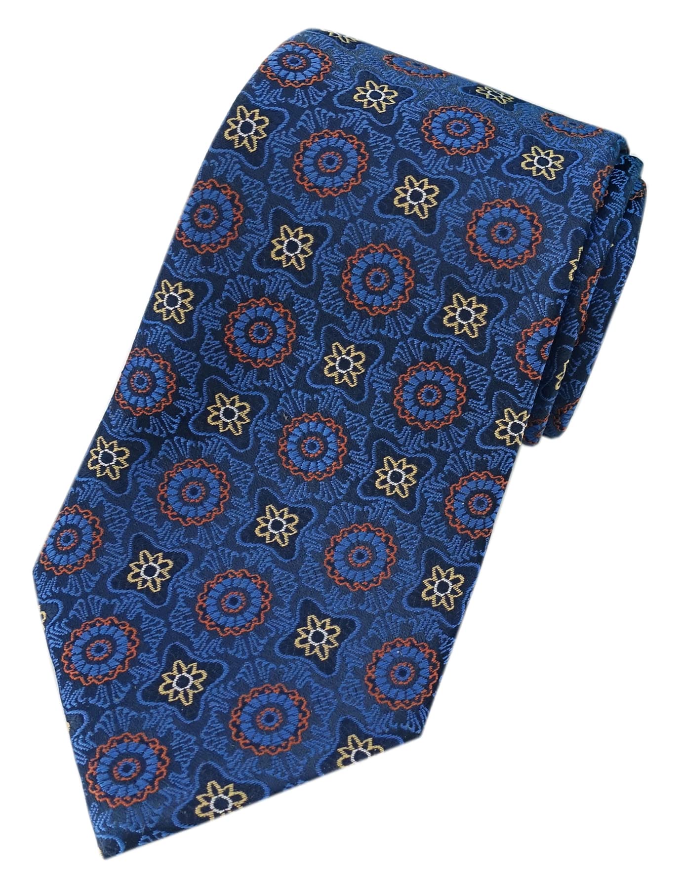 [Towergem] Men s Extra Long Tie, Dark Blue Polyester Jacquard, XL (160cm)