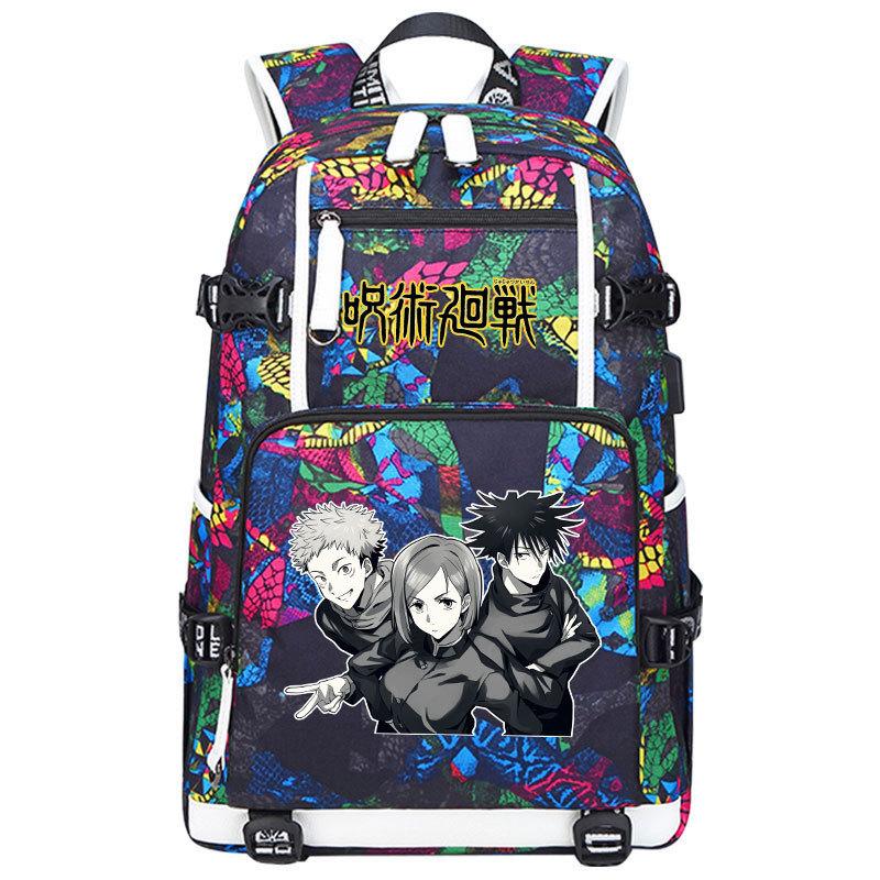 Bag Anime Peripheral Five Wushu Second Dimensional Backpack for Junior High School Students and Elementary School Students Large Capacity Backpack