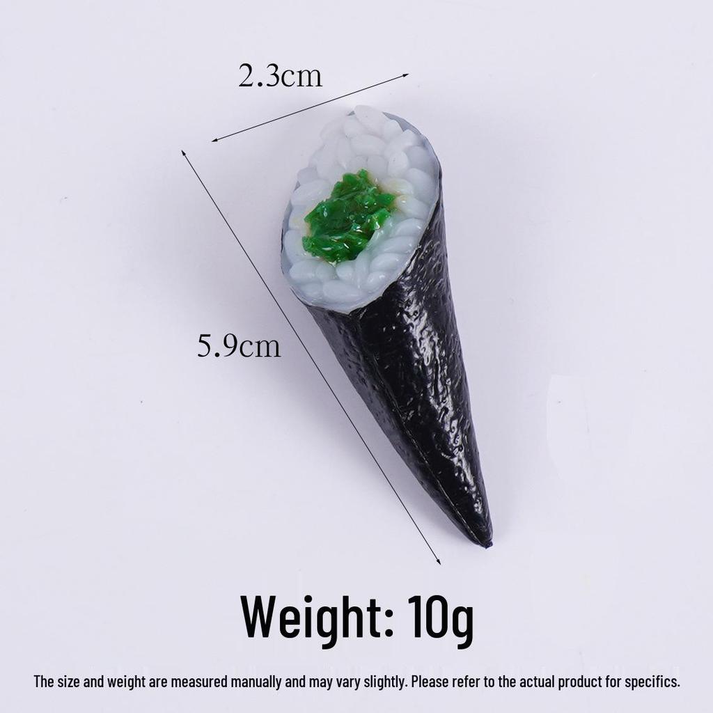 PVC Sushi Onigiri Keychain: Japanese Cuisine Nori-Wrapped Rice Bag Charm