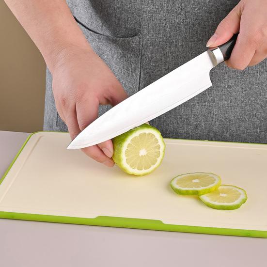 Plastic Cutting Board Set with Stand PP Chopping Boards for Meat Fruit Veggies Non-Slip Dishwasher Safe Space-Saving Kitchen Organizer