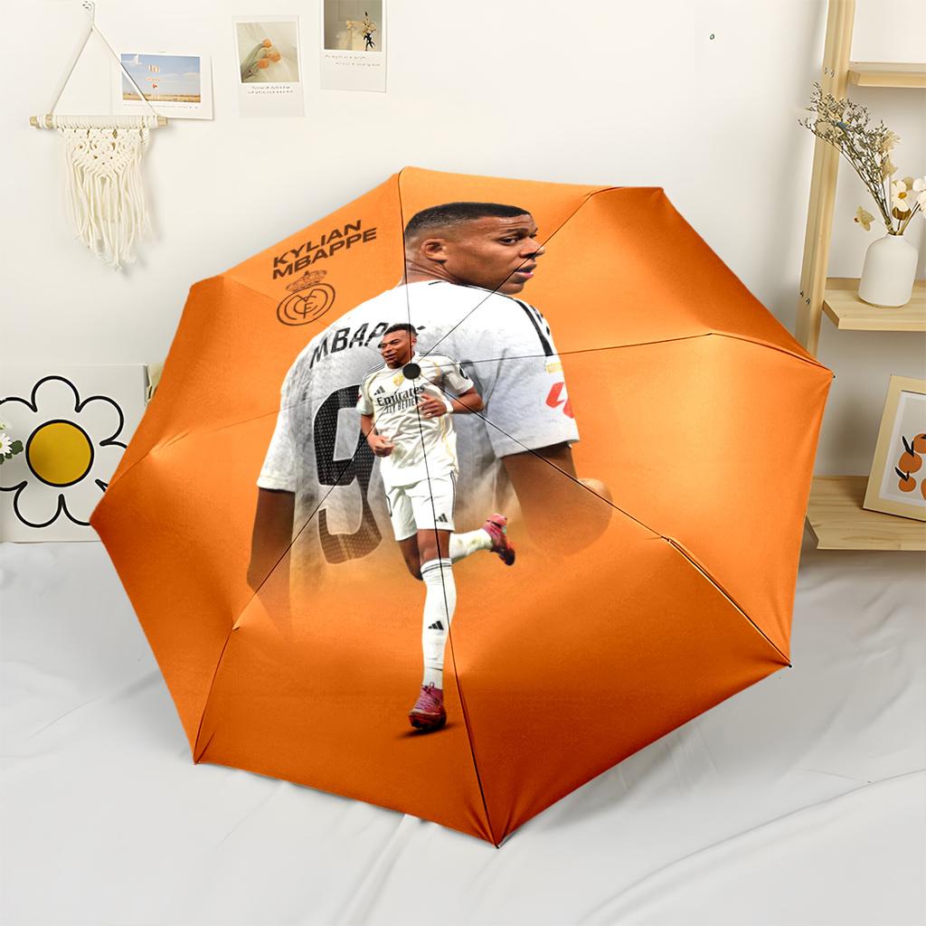 Mbappé Automatic Umbrella Compact Durable 8-Rib Design Foldable Design Durable Everyday Carry Umbrella Stylish Accessory