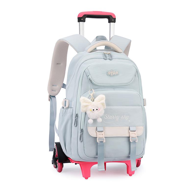 Zaino Trolley Scuola per Bambini con Ruote Zaino Studenti Borsa Libri Borsa Scuola a Rotelle per Bambine Bambini Zaino con Ruote