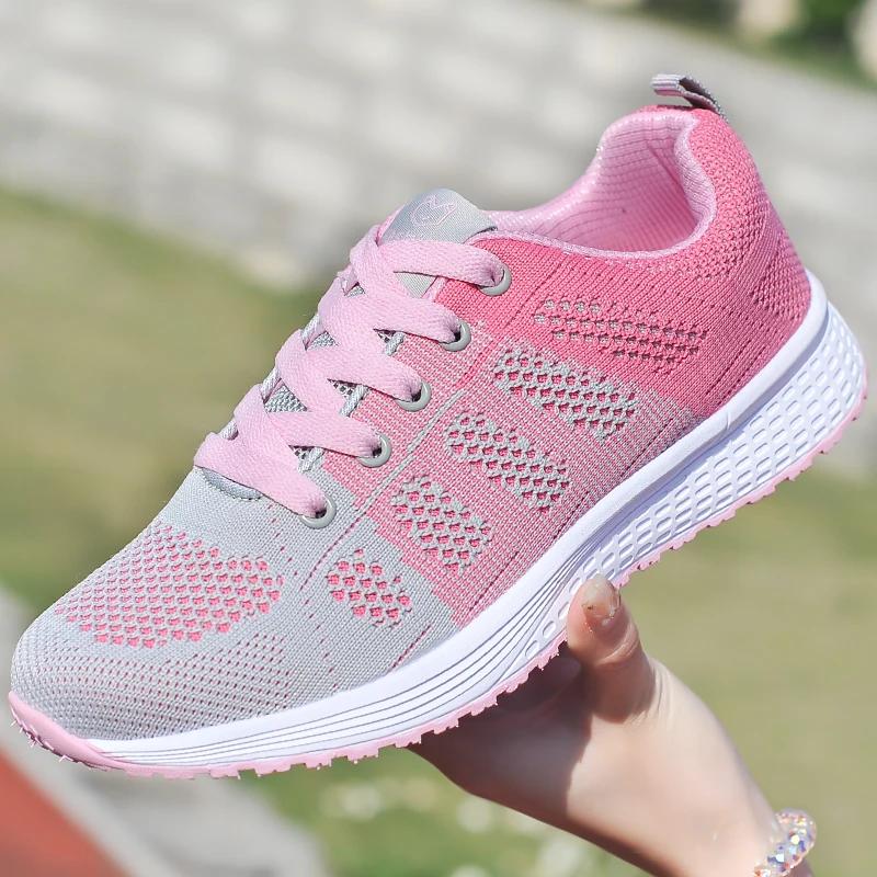Lightweight Spring Mesh Athletic Running Shoes Women Breathable Soft Fashion Casual Sneakers Ladies Sports Jogging Walking Shoes