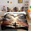 Dove and Cross Design Bedding Set Bedding set (1 duvet cover, 2 pillowcases, duvet not included)