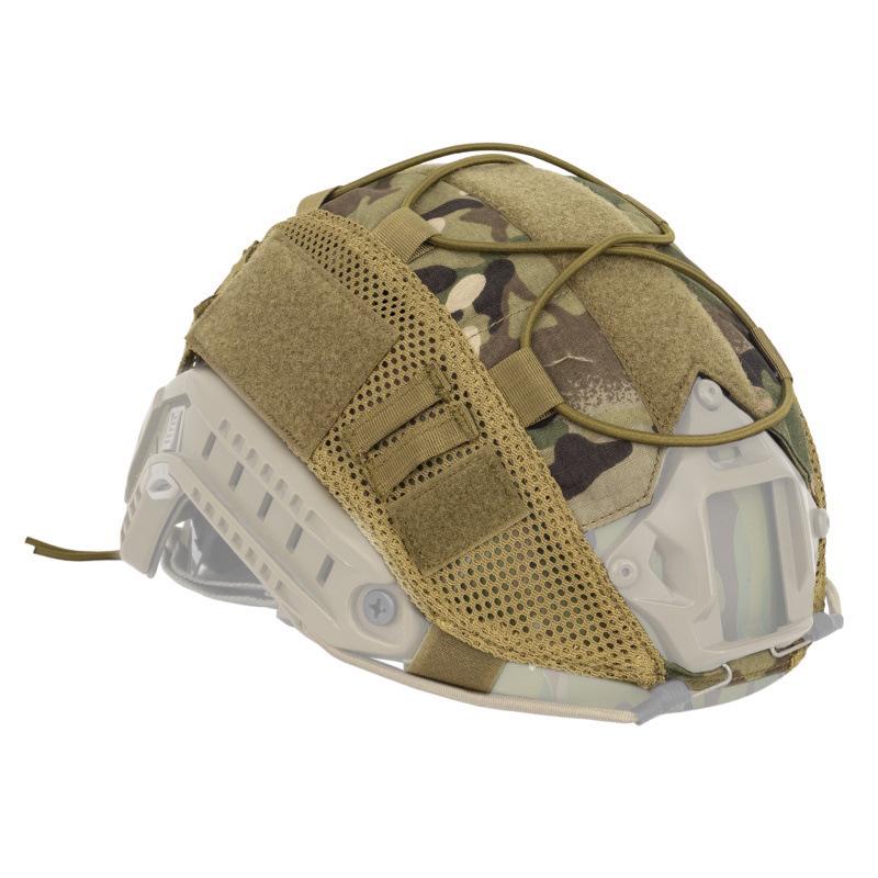 Outdoor Tactical Camouflage FAST Helmet Cover with Elastic Cord