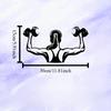 Empowered Woman Metal Wall Art, Inspirational Fitness Decor for Gym or Living Room