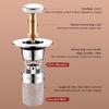 Long Pop-Up Sink Drains Filter Bathroom Press Bounce Basin Plug Stopper Wash Basin Hair Catcher Sink Strainer Kitchen Supplies