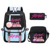 Animation Cartoon Peripheral Primary And Secondary School Students Schoolbag Multi-Functional Large-Capacity Leisure Backpack Three-Piece Set