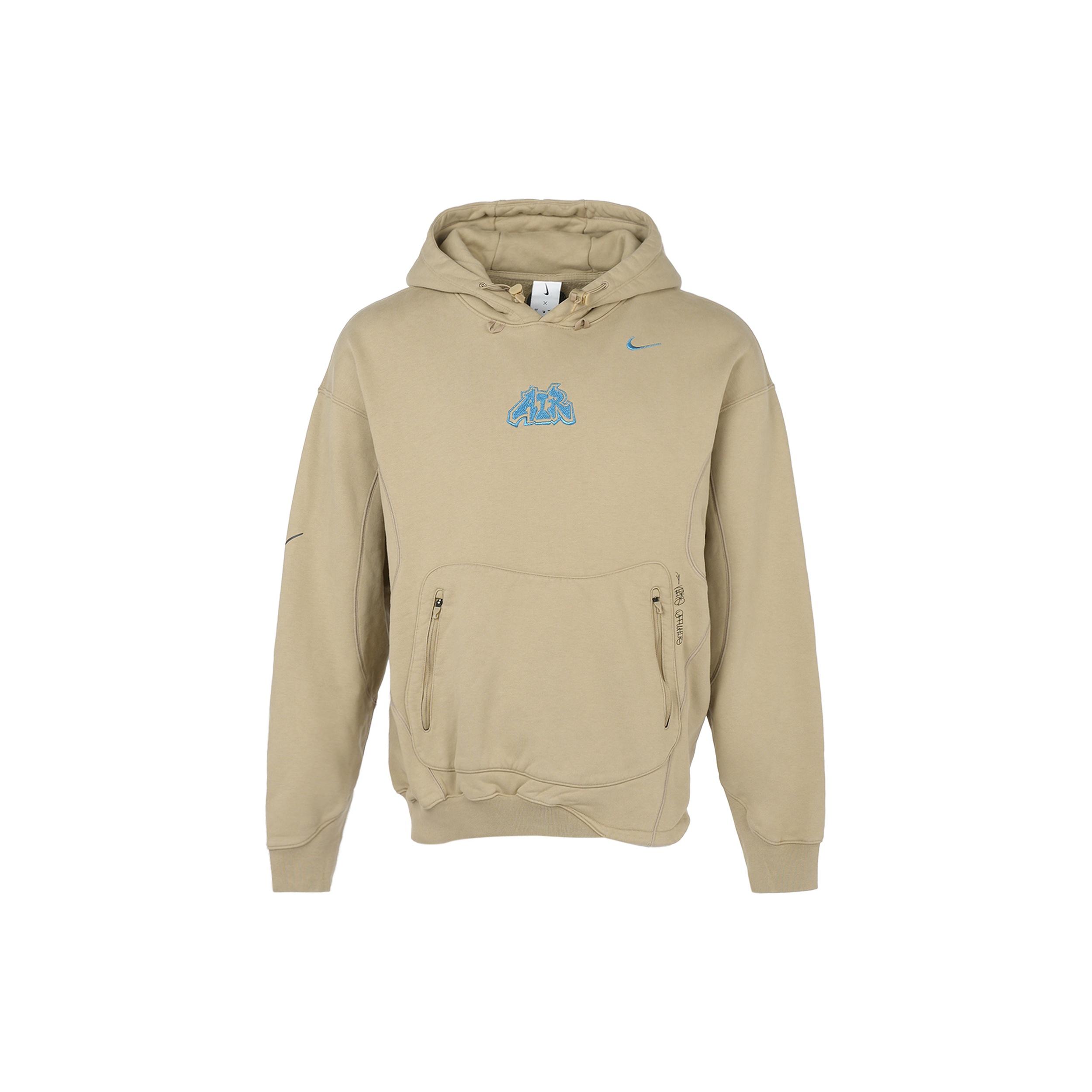 Nike x Off-White Fleece Hoodie Asia Sizing Khaki Men s DN1760-247 L