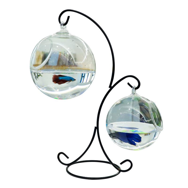 2016 Micro Landscape Hanging Glass Vase: Transparent Iron Frame for Ecological Weddings