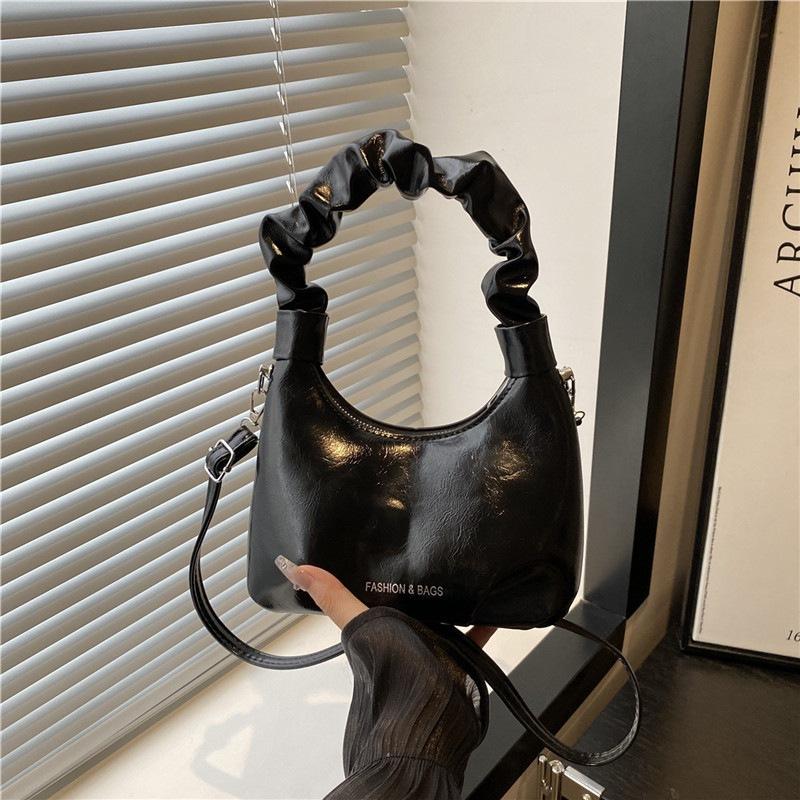 

Модный тренд 2025 года повседневная простая сумка-ведро летняя новая женская индивидуальная наплечная сумка-мессенджер чёрный