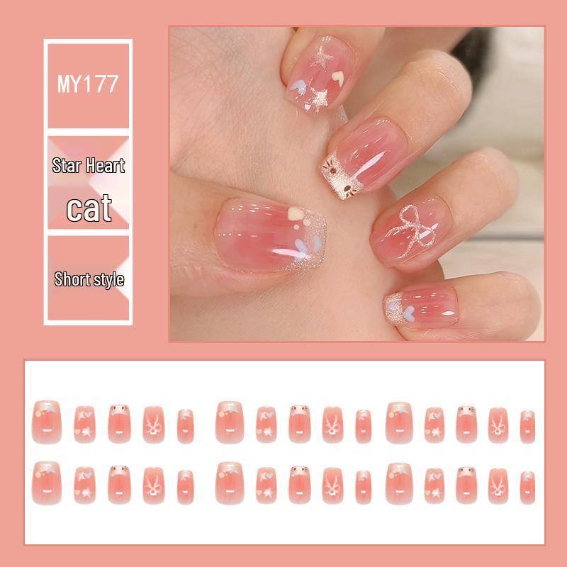 Chasing Light Cat's Eye Crystal Nails: Handmade, Detachable, Flash Diamond Design for Trendy, Stylish Looks.