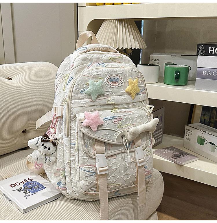 Schultasche hochwertiger Rucksack weiblich Ins neuer süßer Mädchenstil Cartoon-Rucksack vielseitig und leicht Campus-Schüler Schultasche