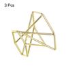 uxcell Hexagonal Display Stand for Crystal Balls, 3.3cm Diameter, Metal Ball Holder, Gold, Pack of 3