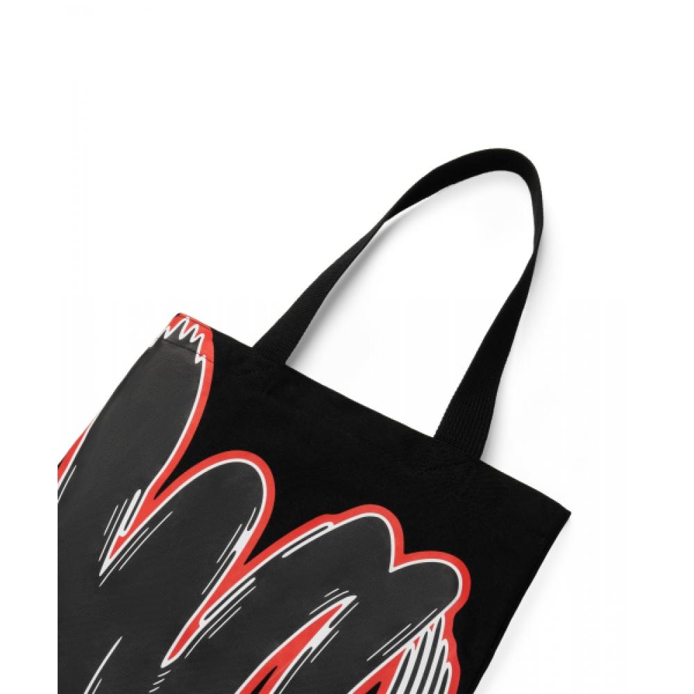 HelinoX [sneaker Wolf X HelinoX] Cotton Tote Bag   Black  30002509