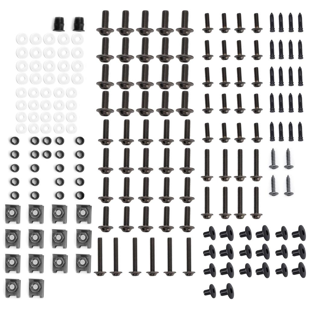 Bruce & Shark 198 Piece Set Cowl Bolts for Motorcycle Exterior Parts Universal Stainless