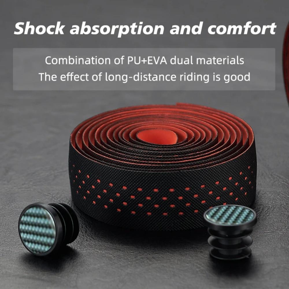 Perforated Breathable Handlebar Tapes Non-slip Road Bike Bar Tape EVA/PU Soft Anti-Vibration Wrap Tape Durable Bar Bartape