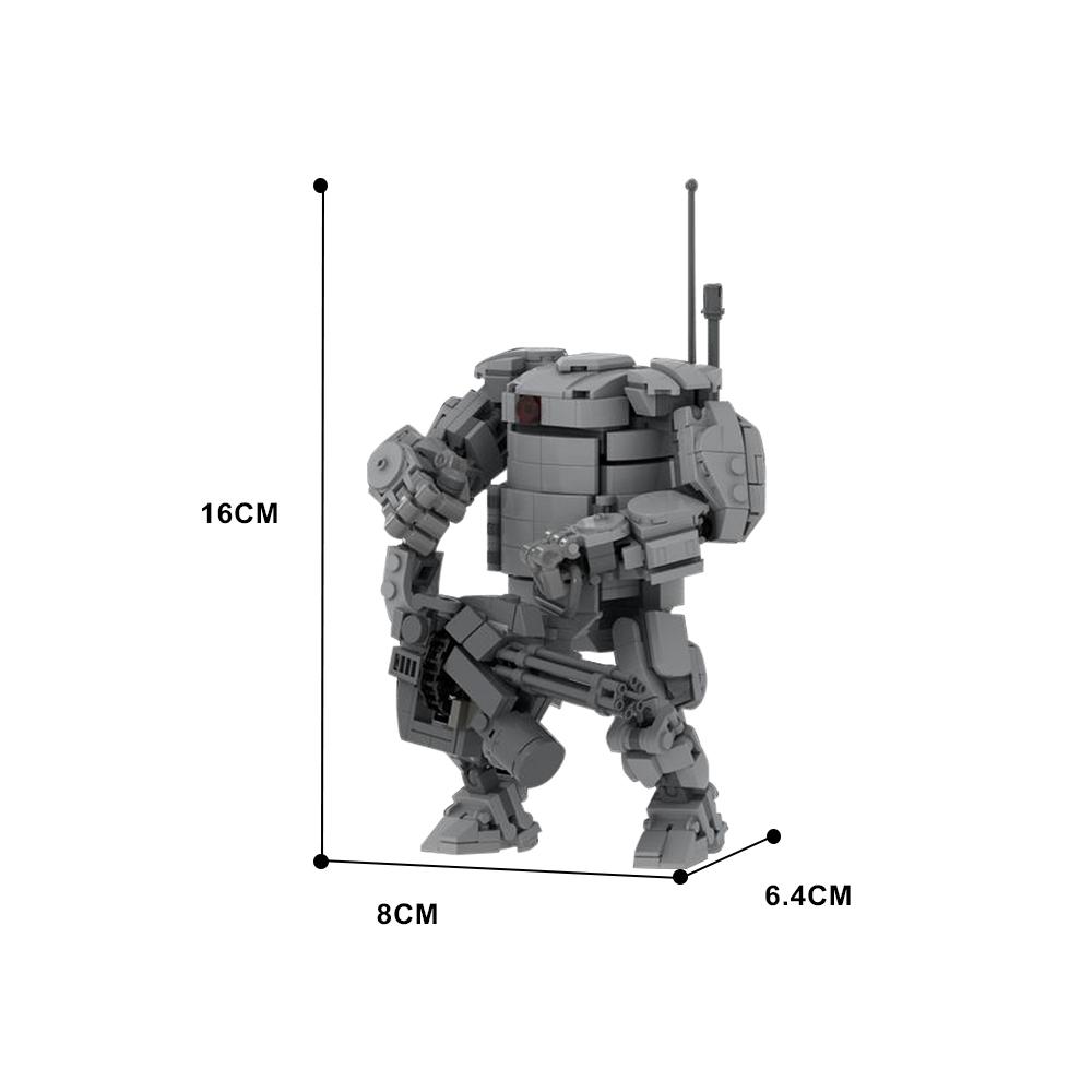 Gobricks MOC Golem Hardsuit Mk2 Robot Mechanical Model Building Block Set Educational Toys For Kids Birthday Collect Gif