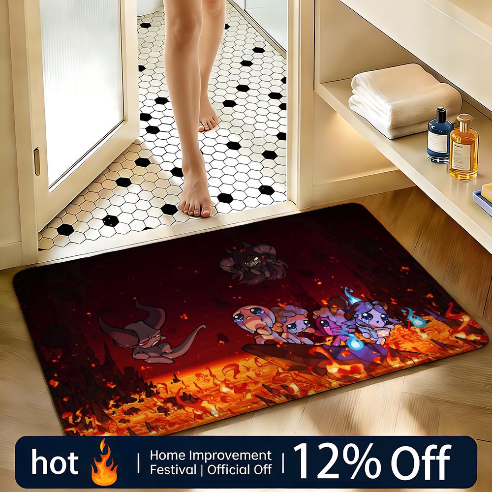 Soft Absorbent Non-Slip Rug Game T-The Binding Of Isaac Floor Mat Home Decor Doormat Bedroom Floor Mat Shower Carpet