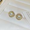 No Pierced Earrings, Natural Freshwater Pearl Stud Earrings, Female Elegance, Agate Earrings, No Pierced Exquisite Earrings.