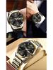 LIGE Men's Large Dial Quartz Watch - Waterproof Luminous with Double Calendar and Steel Strap