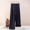 G-Samt Weitbeinige Hosen Damen Herbst und Winter Verdickt Lässig Gerade Hosen Hohe Taille Locker Gestrickt Europäischer Baumwollsamt Yamamoto Hosen