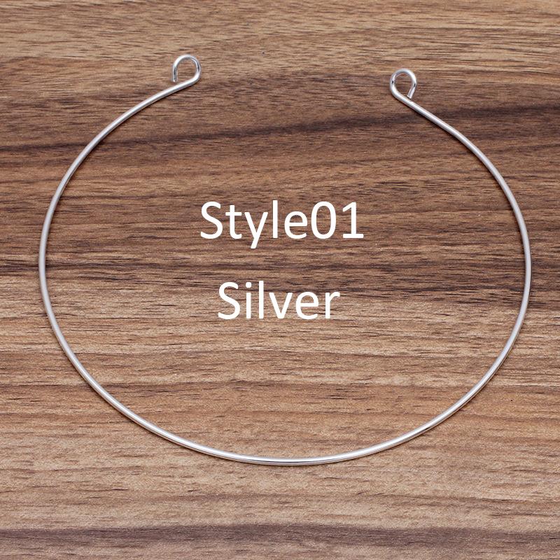 5pcs Metal DIY Wedding Headband Bride Coil Hairwear Hairband Head Hair Band Base Collar Neckwear Necklace Jewelry Components
