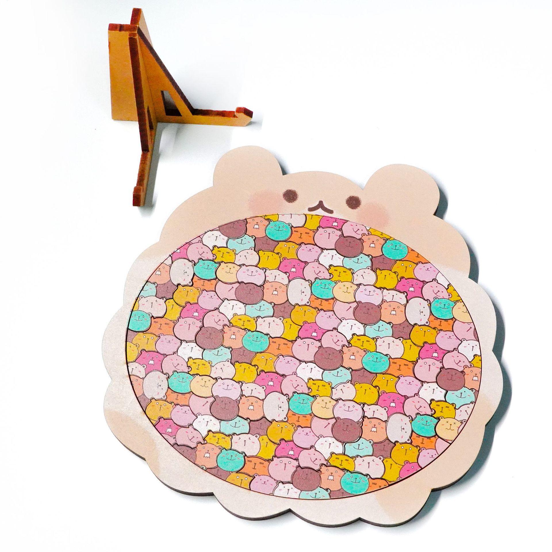 

Balloon Bear Alien Jigsaw: Creative Wooden Puzzle Gift for Kids Birthdays