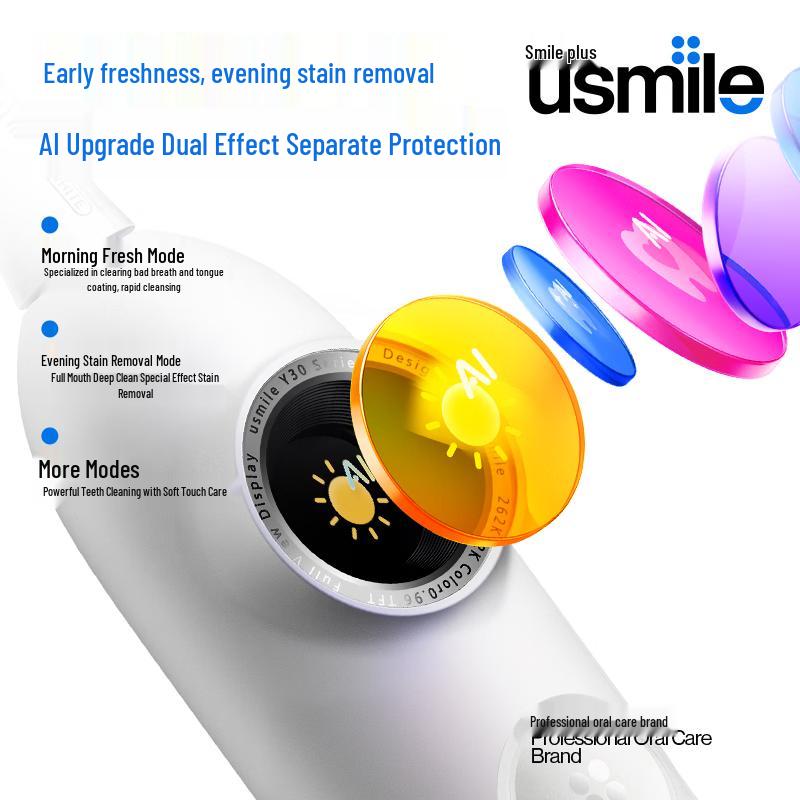 usmile Y30S AI Intelligent Sonic Electric Toothbrush CN plug (adapter included)
