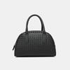Retro PU Woven Boston Bag - Women's Autumn/Winter Light Luxury Handbag, 2025 Collection