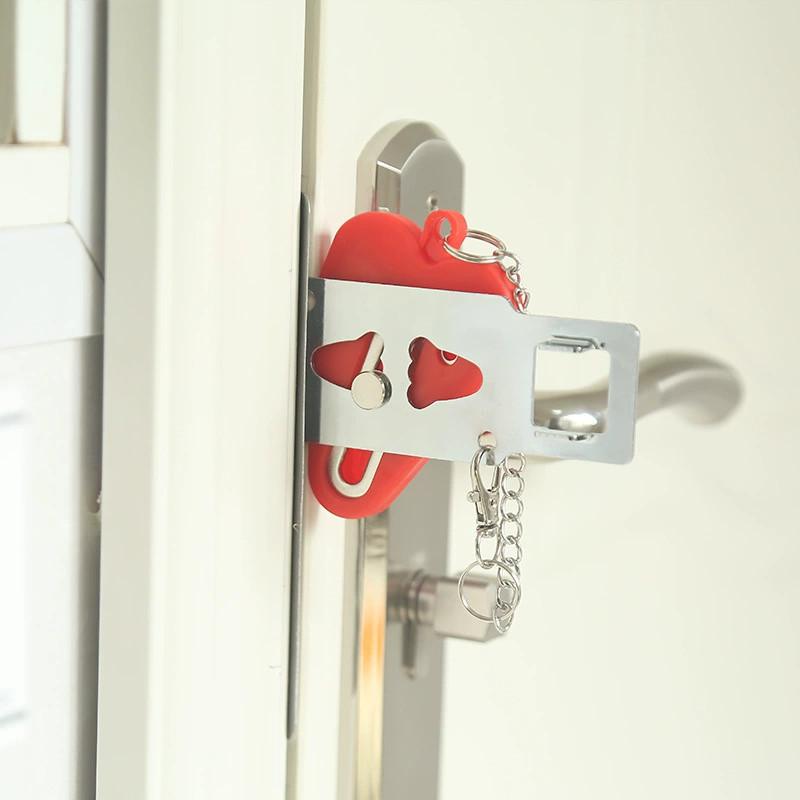 Sécurité Loquet de Porte Portable Sans Perçage Manuel Dispositifs de Chambre d'Hôtel Pour Ajouter des Trous de Sécurité Amovible Pour la Sécurité de Voyage